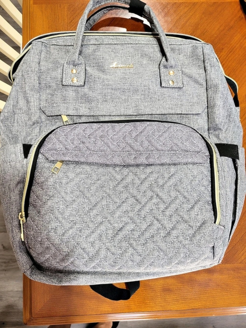 LOVEVOOK Laptop Backpack Gray Diaper Backpack NWT